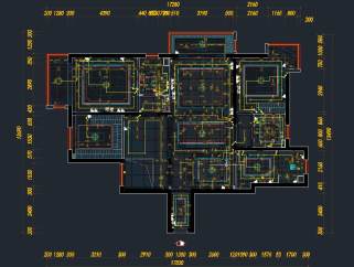 新中式家装平面CAD施工图，别墅施工图下载