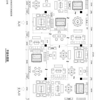 中式高档红木家具专卖店施工图dwg文件下载