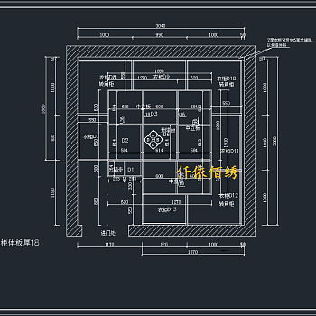 原创衣柜榻榻米CAD素材，背景墙CAD施工图纸下载