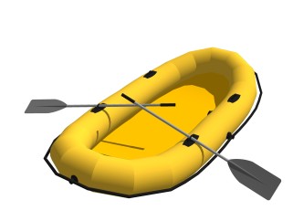 现代皮游艇SU模型，皮游艇SKP模型下载