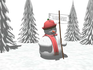 现代儿童雪人玩具草图大师模型，雪人sketchup模型免费下载