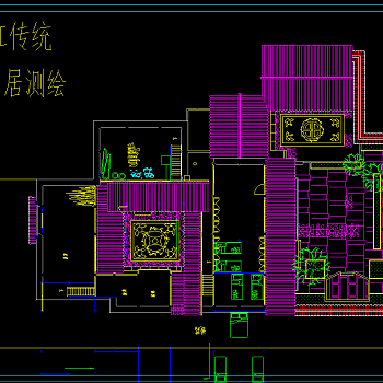 传统丽江古建cad施工图，古建cad建筑图纸下载