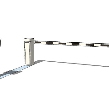 现代车行道闸su模型下载、车行道闸草图大师模型下载