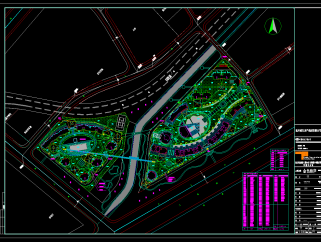现代小区景观设计cad施工图，现代景观CAD施工图纸下载