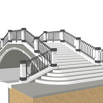 拱桥草图大师模型下载，sketchup拱桥模型分享