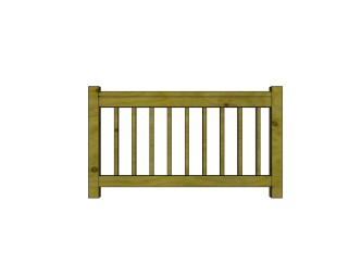 中式木质栏杆su模型下载、木质栏杆草图大师模型下载