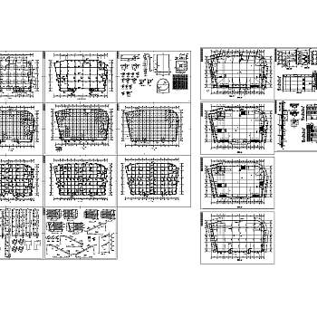 三层商场建筑图设计方案,商场结构图平面图CAD图纸下载