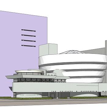 现代办公楼外观草图大师模型，办公楼外观sketchup模型免费下载