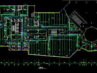 某3层通信中心机房电气设计CAD施工图，机房电器CAD图纸下载