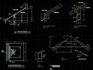 中式景观亭CAD图纸，景观亭CAD施工图下载