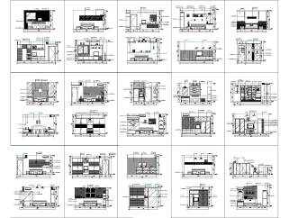 现代43个主人房及卧室立面CAD装修方案图集下载
