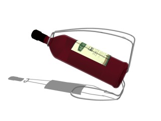  现代红酒草图大师模型，红酒sketchup模型下载