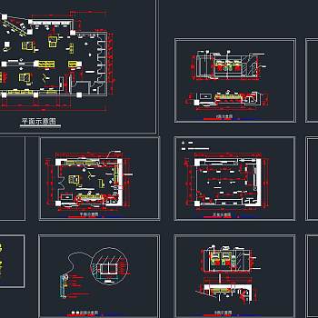 服装专卖店装饰施工图，CAD施工图纸下载