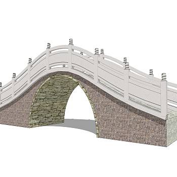 拱桥草图大师模型下载，sketchup拱桥模型分享