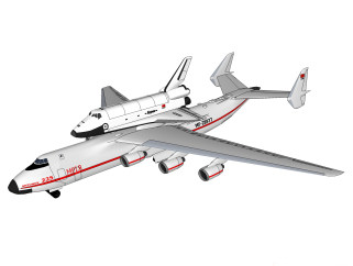 现代航天飞机草图大师模型，飞机sketchup模型下载