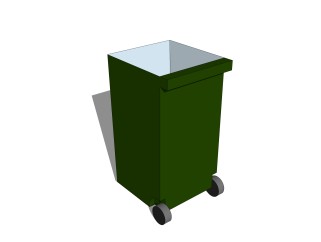 现代垃圾桶草图大师模型，垃圾桶su模型免费下载