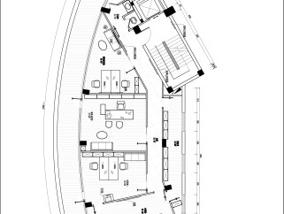 现代办公区CAD施工图，免费下载