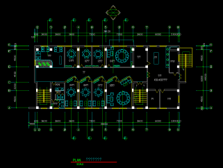 中餐厅详细施工图，中餐厅CAD平面布置图