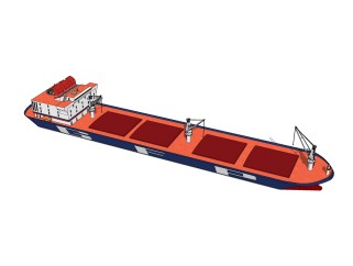 现代大型货轮skb文件模型，货船skp模型下载