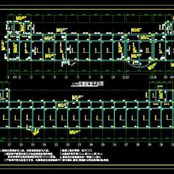 拉萨某活动中心施工图，活动中心CAD建筑图纸下载