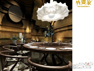 中式外婆家餐厅CAD施工图，餐厅CAD建筑图纸下载