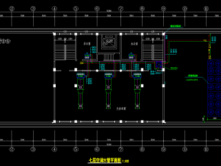 办公楼中央空调施工图设计，暖通CAD设计图纸下载