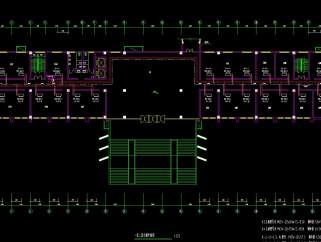 某法院审判综合楼空调CAD平面布置图，空调CAD工程图纸下载