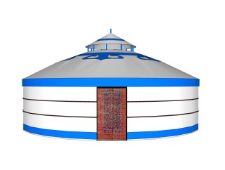 现代蒙古包su模型，帐篷skb文件下载