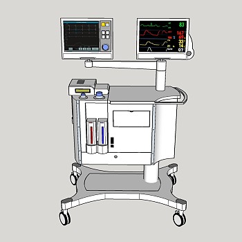  现代医疗器材草图大师模型，医疗器材sketchup模型下载