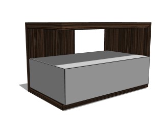 现代床头柜草图大师模型，床头柜SU模型
