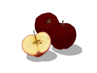  现代苹果草图大师模型，水果SU模型下载