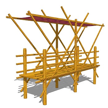 现代桥梁草图大师模型下载，sketchup桥梁su模型分享