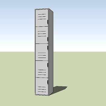 现代简约工业风储物柜草图大师模型，储物柜sketchup模型下载