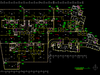 某小区高层地下室电气CAD施工图，地下室电气工程图纸下载