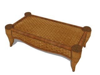现代竹制品草图大师模型，凳子su模型下载