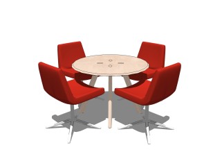 北欧休闲桌椅免费su模型，休闲桌椅sketchup模型下载