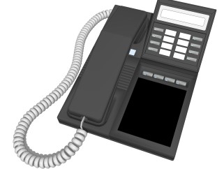 现代电话座机skp模型，电话skb文件下载