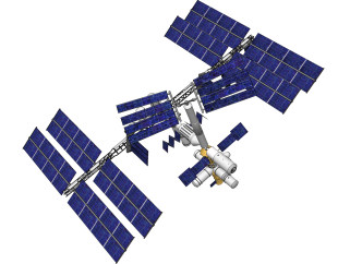 现代太空站草图大师模型，空间站su模型下载