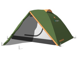 现代简约户外帐篷sketchup模型，帐篷skb文件下载