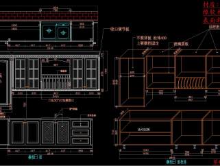 原创全套室内橱柜平面设计CAD图纸，全套橱柜CAD施工图下载