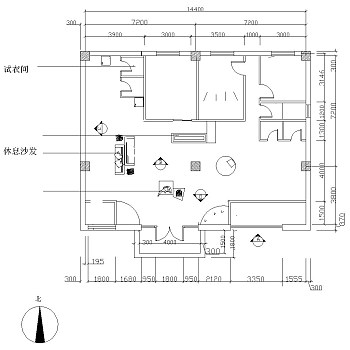 现代服装店施工图dwg文件下载