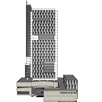 豪华酒店草图大师模型下载、豪华酒店su模型下载