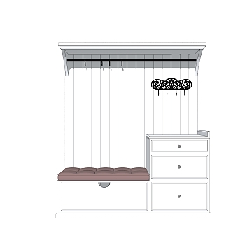 现代简约鞋柜草图大师模型，储物柜SKP模型下载