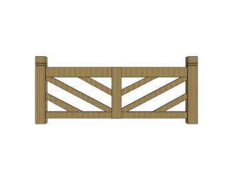 中式实木栏杆su模型下载、实木栏杆草图大师模型下载