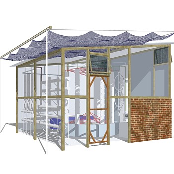 现代温室大棚草图大师模型，温室大棚sketchup模型免费下载