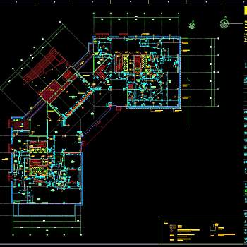 HLW上海世邦机器科技集团办公楼，CAD建筑图纸免费下载