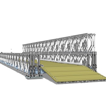 现代桥梁草图大师模型下载，sketchup桥梁su模型分享