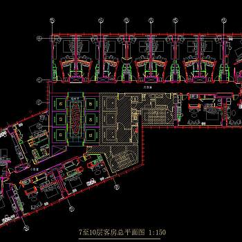 现代香格里拉CAD施工图，香格里拉CAD建筑图纸免费下载