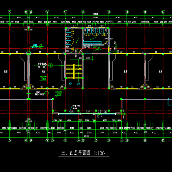 中学教学楼建筑施工图，中学教学楼CAD施工图纸下载