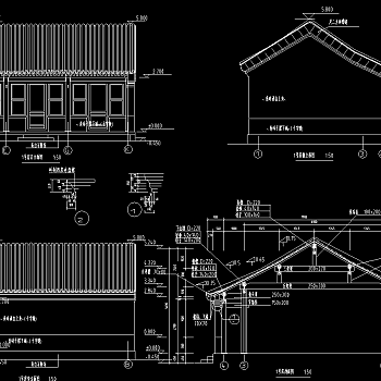 四合院CAD施工图，四合院CAD建筑图纸下载